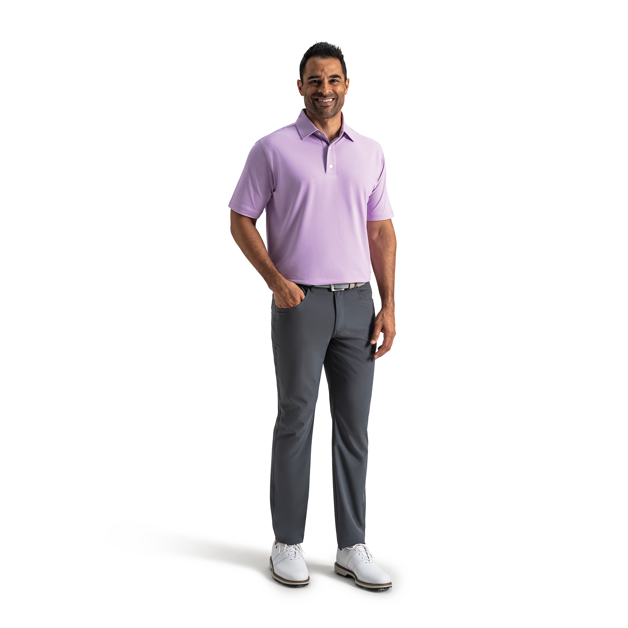 Performance Stretch Pique Solid Self Collar