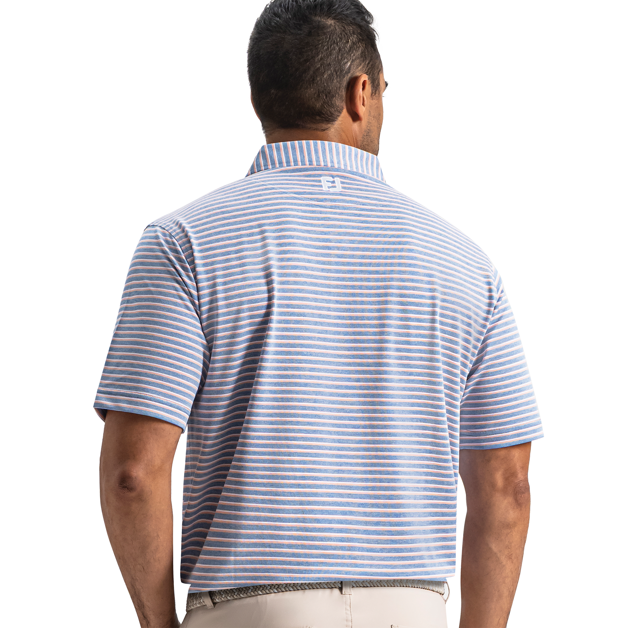 Heather Pin Pop Stripe Pique