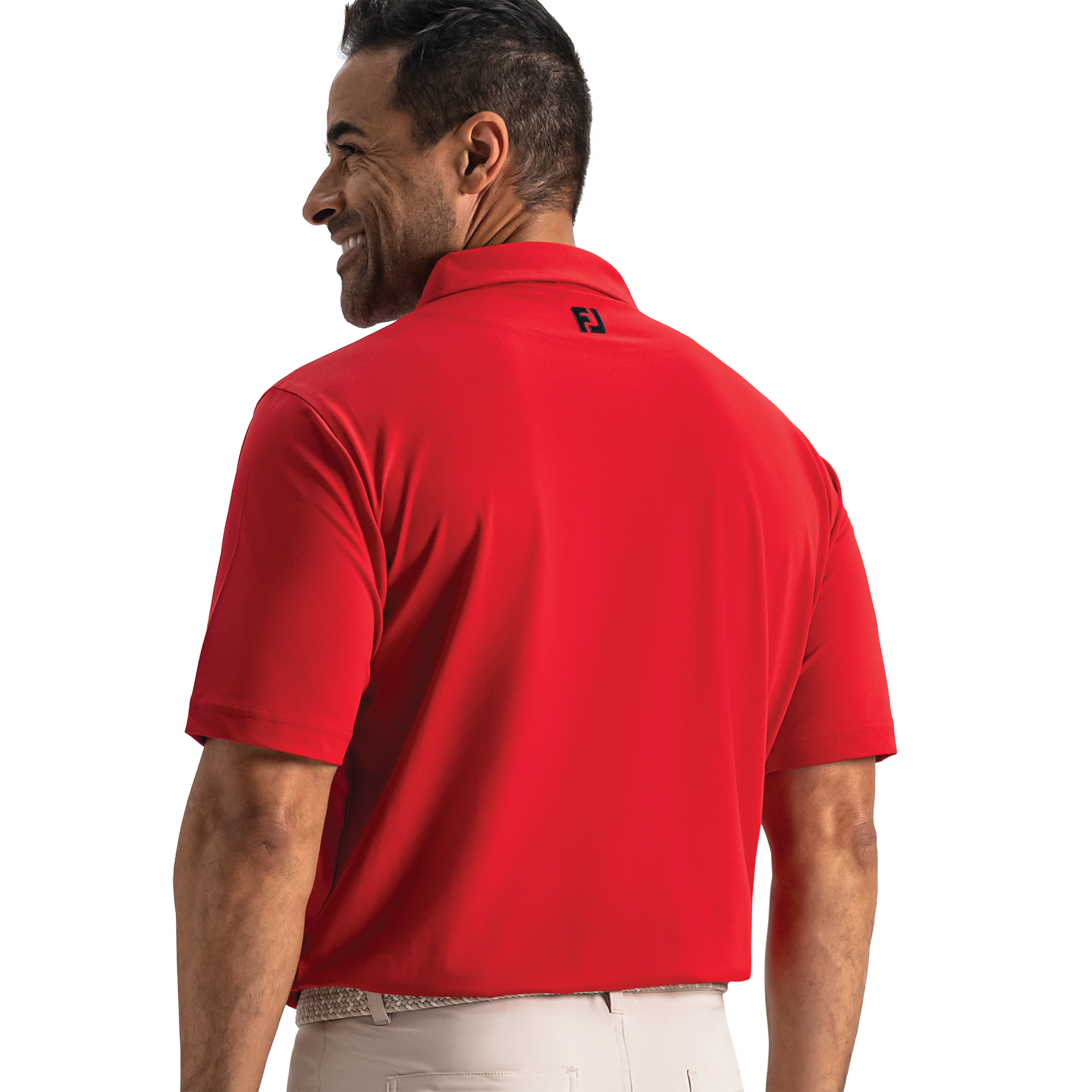 Performance Stretch Pique Solid Self Collar