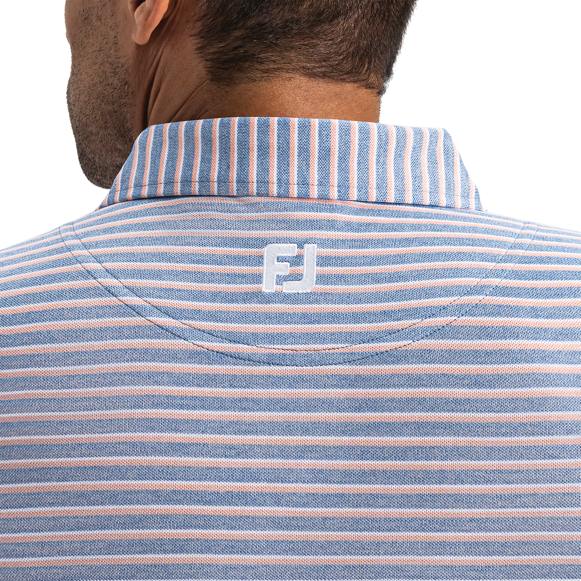 Heather Pin Pop Stripe Pique