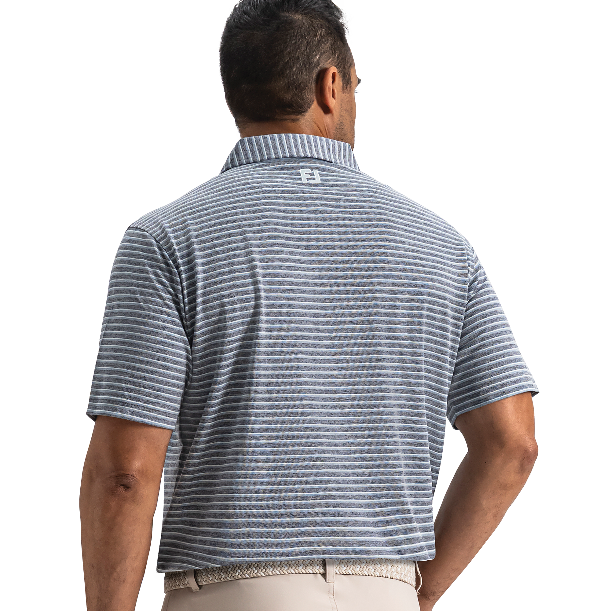Heather Pin Pop Stripe Pique