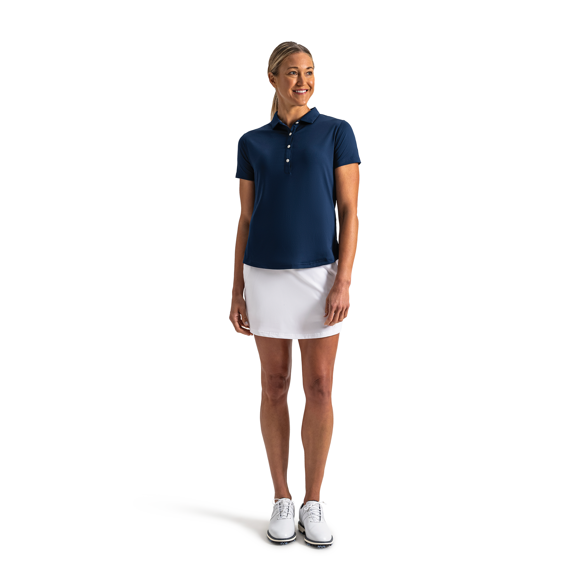 Solid Lisle Self Collar Women