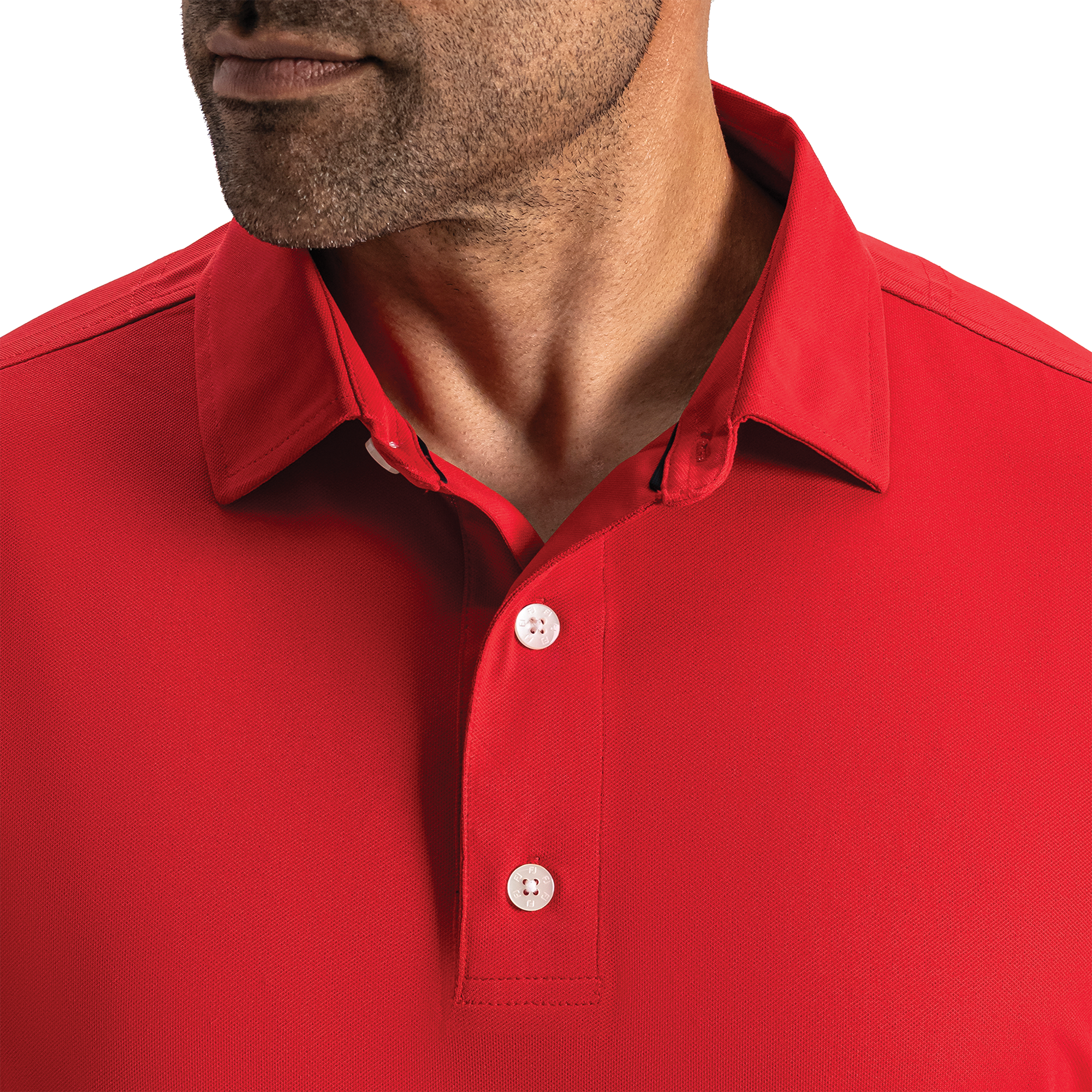 Performance Stretch Pique Solid Self Collar