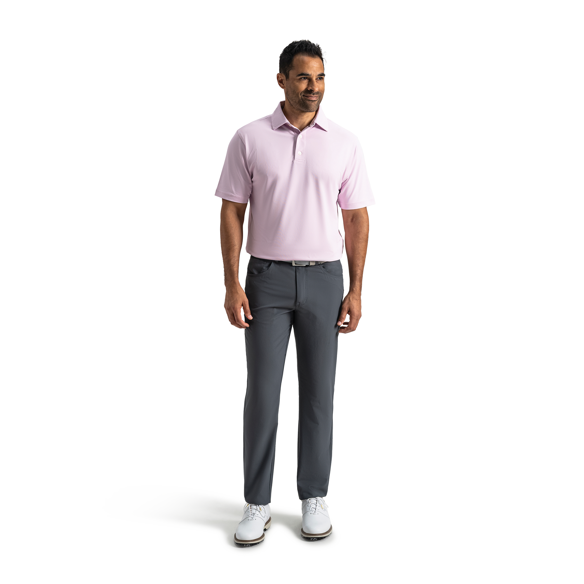 Performance Stretch Pique Solid Self Collar
