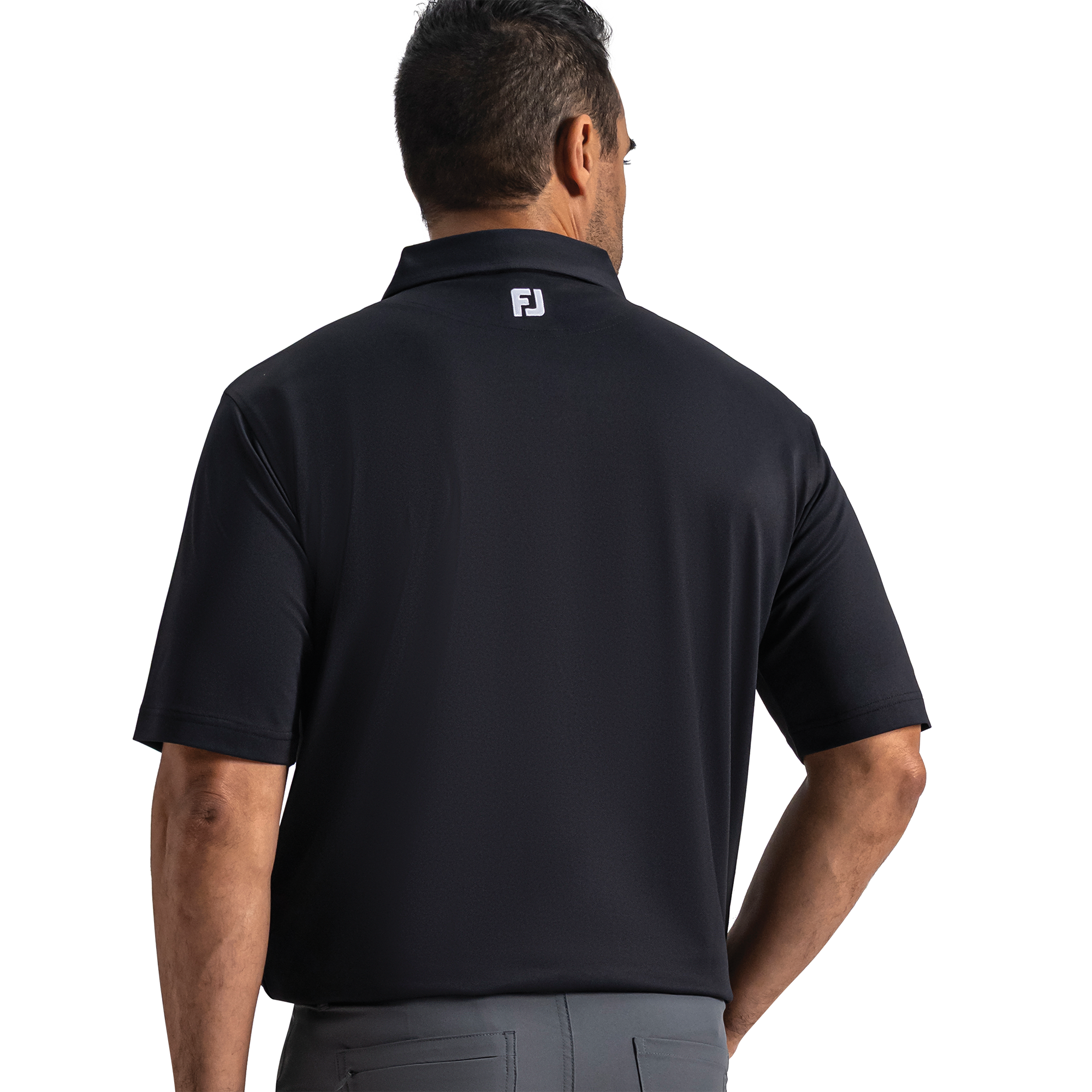 Performance Stretch Pique Solid Self Collar